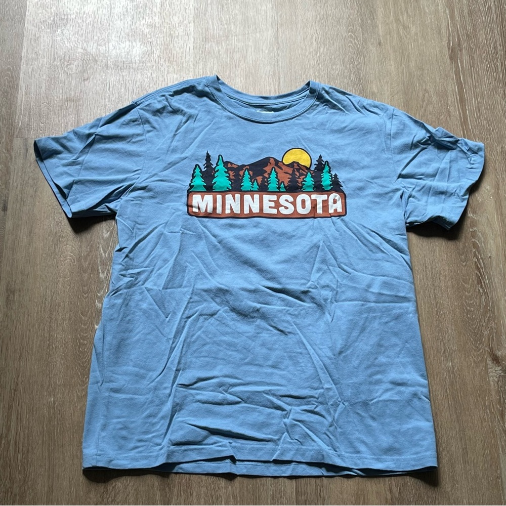‼️Last Chance State of Mind Blue Short Sleeve Tee - Med